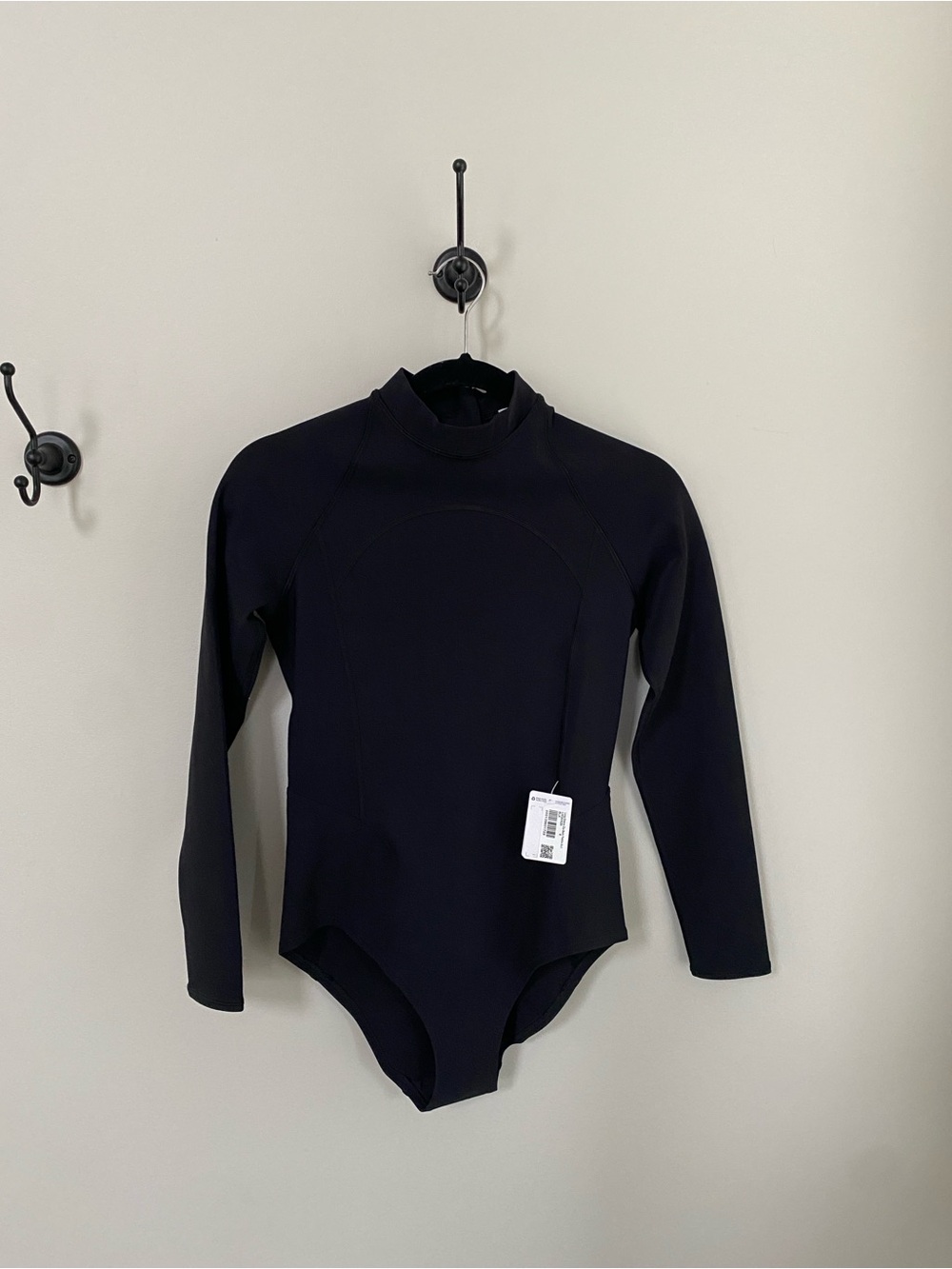 lululemon athletica Long-Sleeve One-Piece Paddle Swimsuit in Black